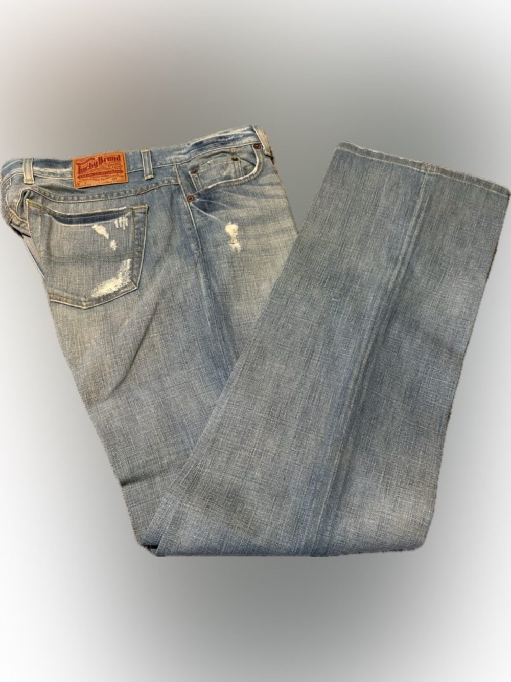 E143 Lucky Brand Button-Fly Light Wash Jeans, Size 8/29